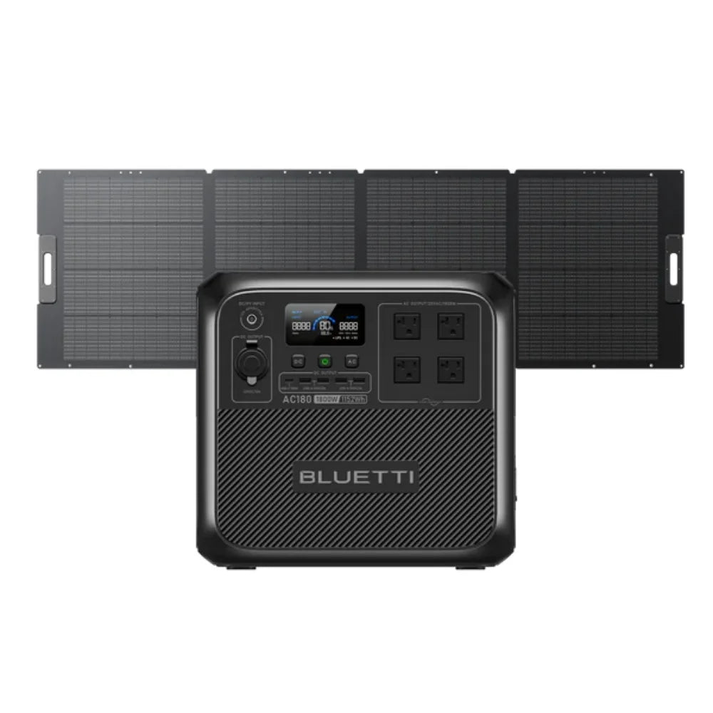 【US PLUG】BLUETTI AC180 Solar Portable Power Station | 1,800W 1,152Wh,