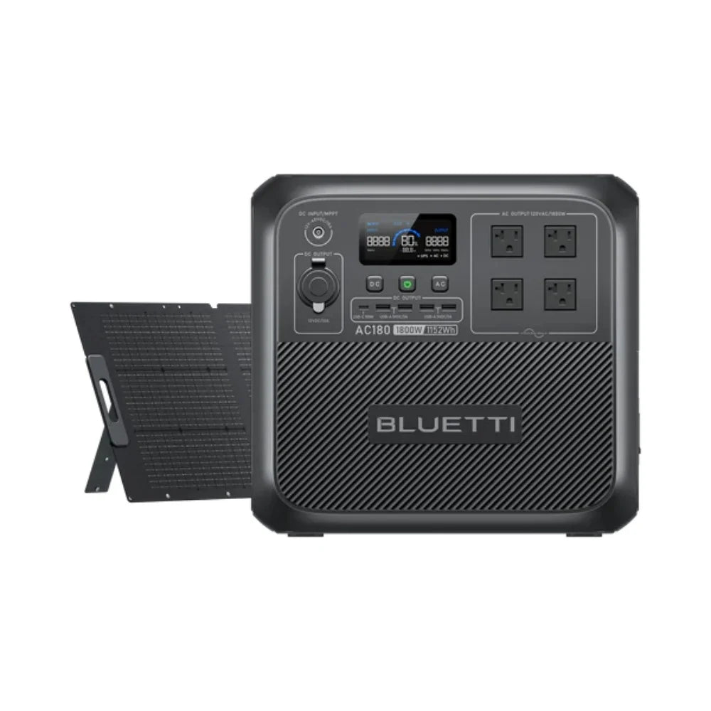 【US PLUG】BLUETTI AC180 Solar Portable Power Station | 1,800W 1,152Wh,