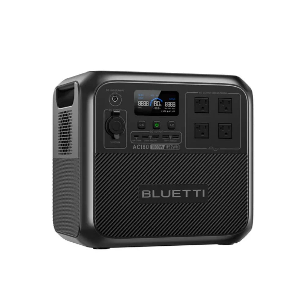 【US PLUG】BLUETTI AC180 Solar Portable Power Station | 1,800W 1,152Wh,