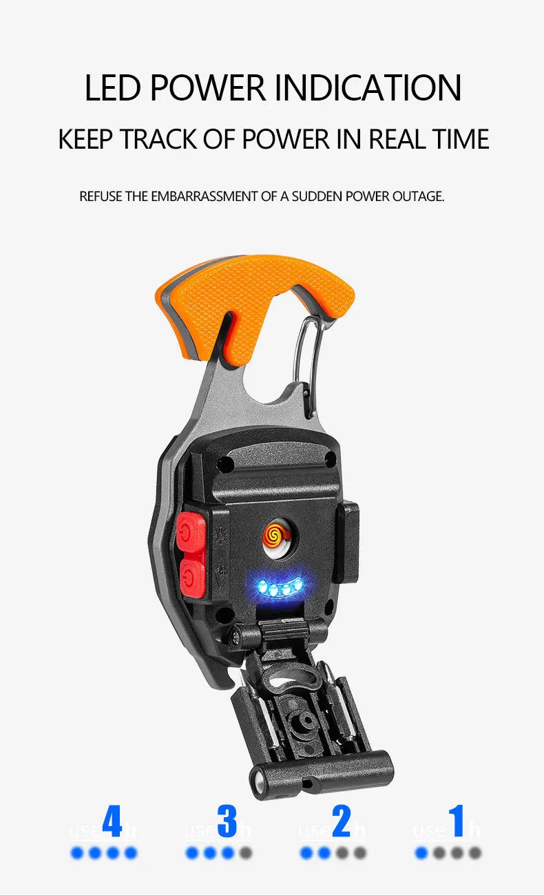 Multi-functional keychain flashlight, mini tool, bottle opener