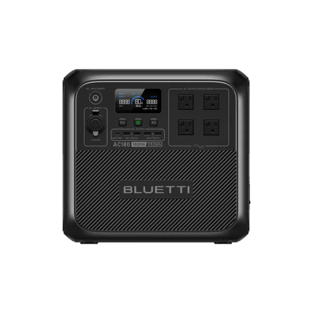 【US PLUG】BLUETTI AC180 Solar Portable Power Station | 1,800W 1,152Wh,