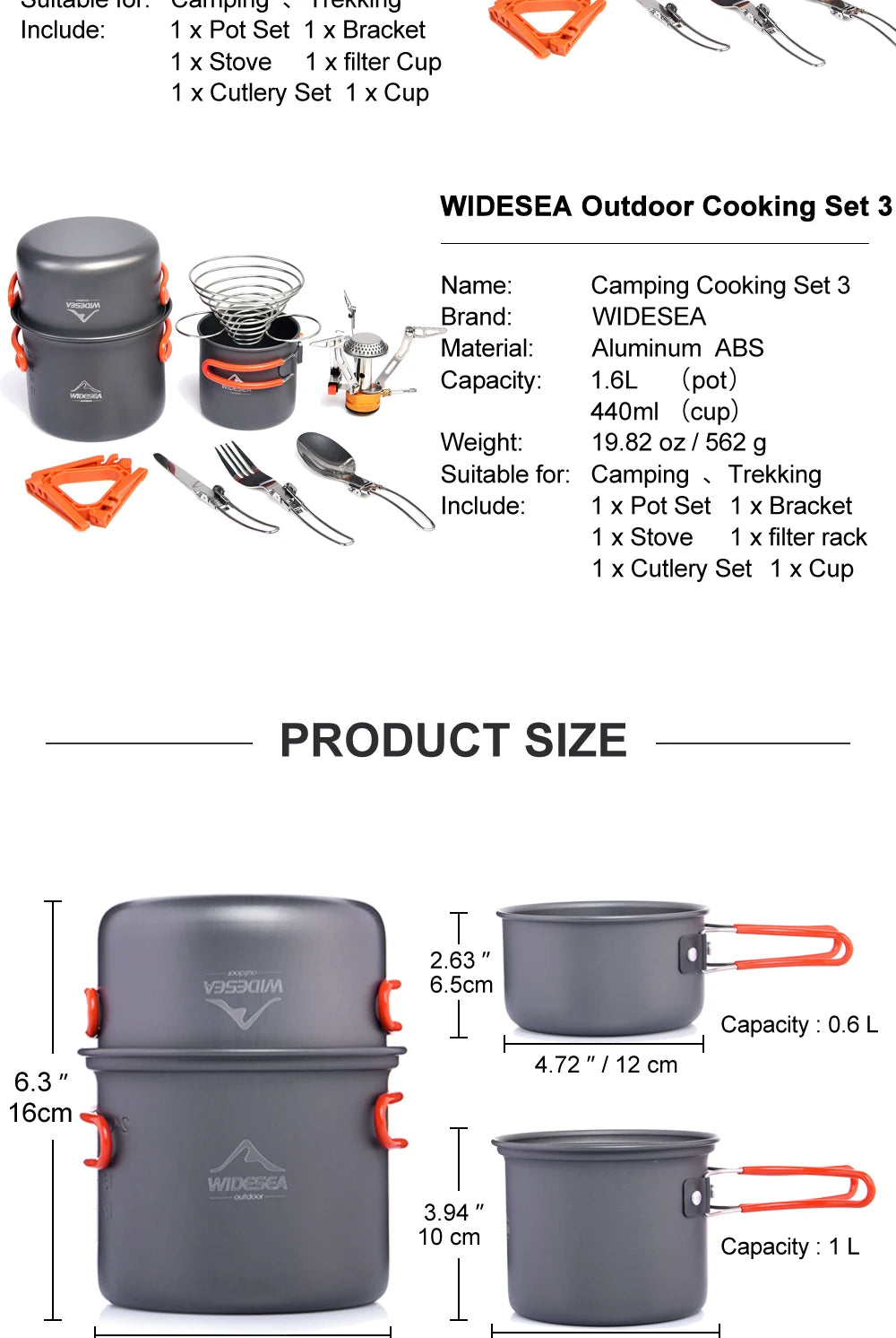 Cookware Set Outdoor Tableware Equipment Supplies Burner Stove Folding Knife Fork Portable Pot Suit Tourism Cup