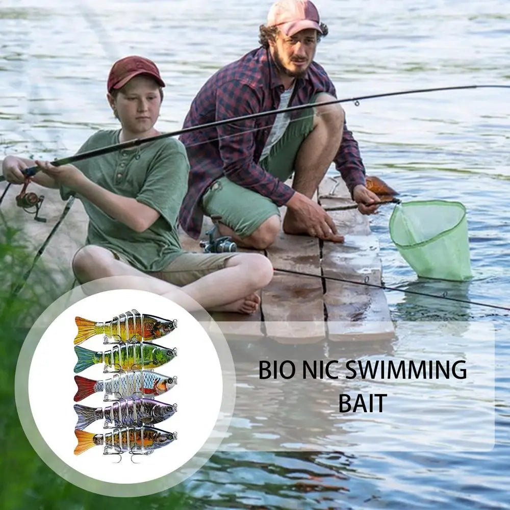 4PCS Robotic Swimming Lures Auto Electric Fishing Bait Kit