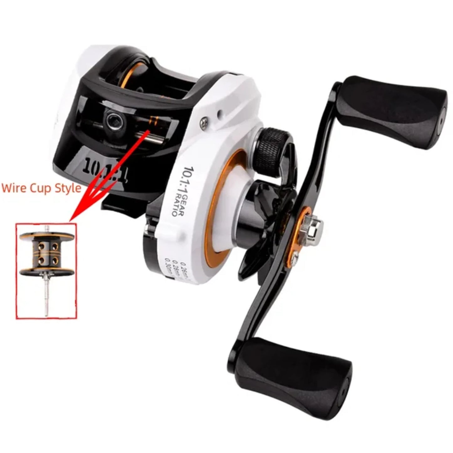 Metal Spool Baitcasting Reel 10kg Max Drag 10.1 1 High Speed Gear Ratio