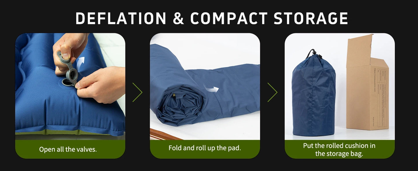 WESTTUNE 4" Thick for 2 Person with Pillow Built-in Foot Pump Mattress