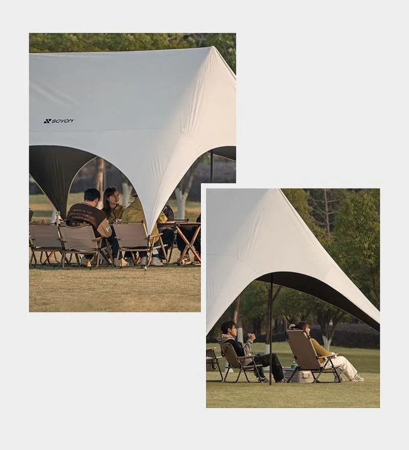 Outdoor Portable Hexagonal Sunshade Canopy