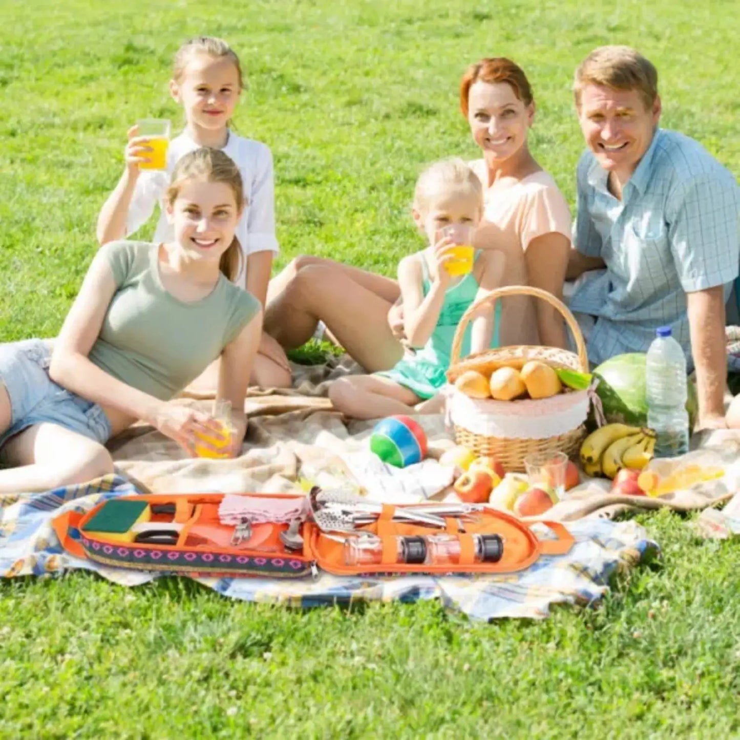 19pcs   Portable   Outdoor Kitchen Gear with storage bag