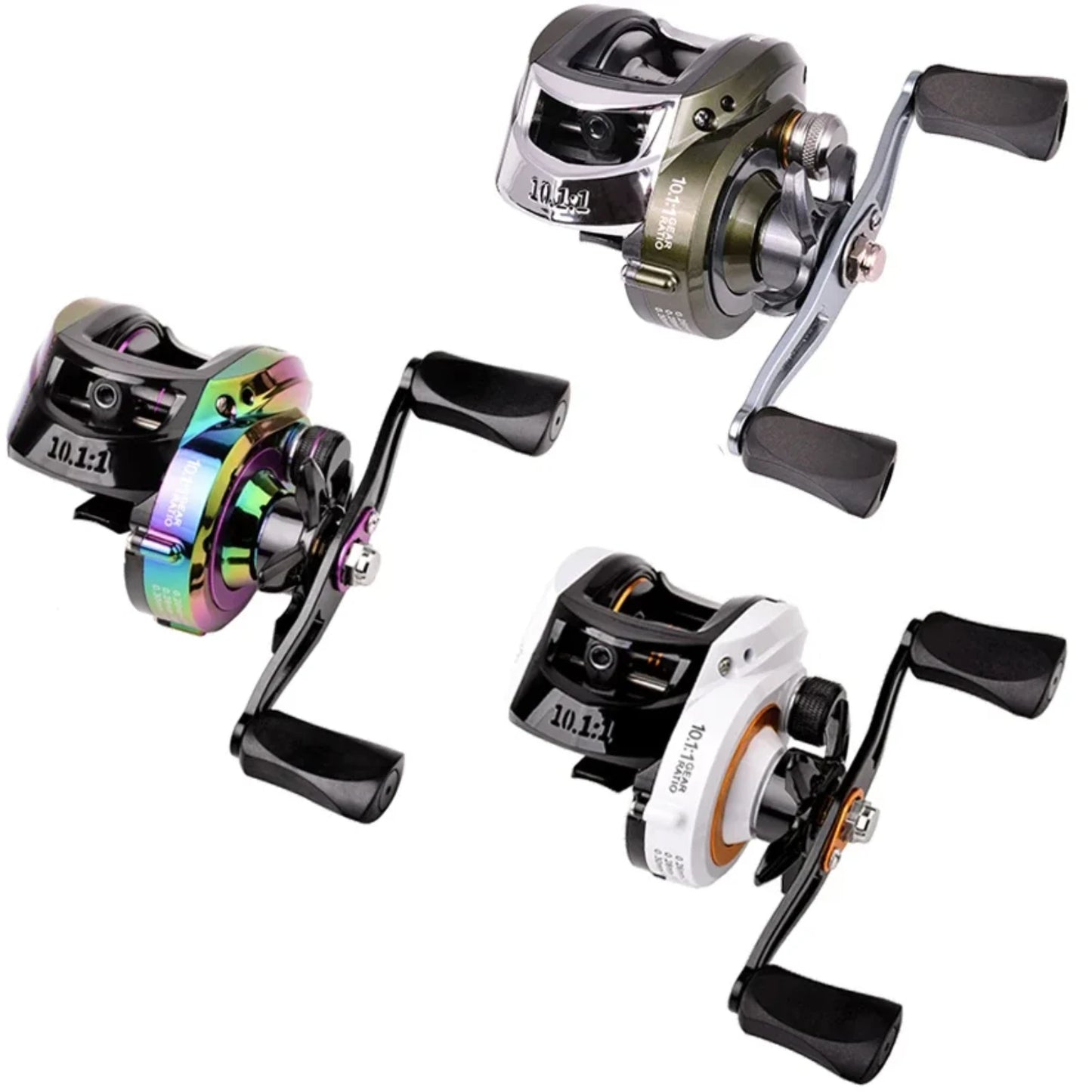 Metal Spool Baitcasting Reel 10kg Max Drag 10.1 1 High Speed Gear Ratio