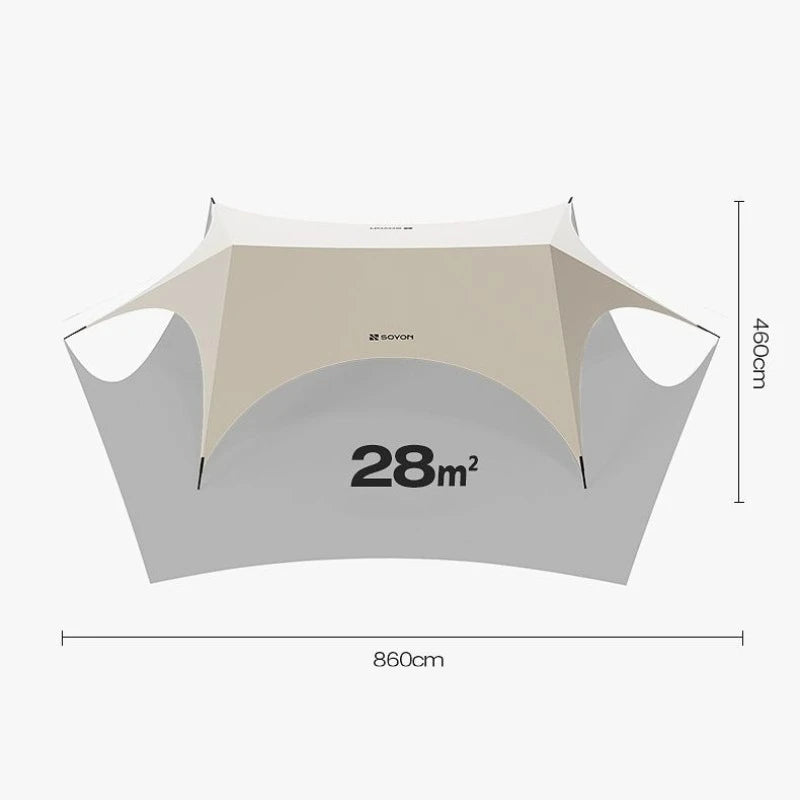 Outdoor Portable Hexagonal Sunshade Canopy