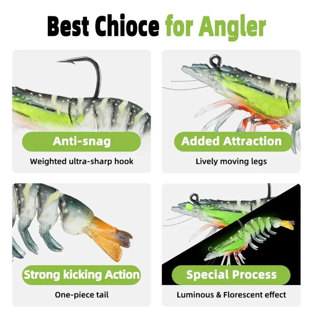 Robotic Swimming Lure 3X Shrimp Swimming Bait