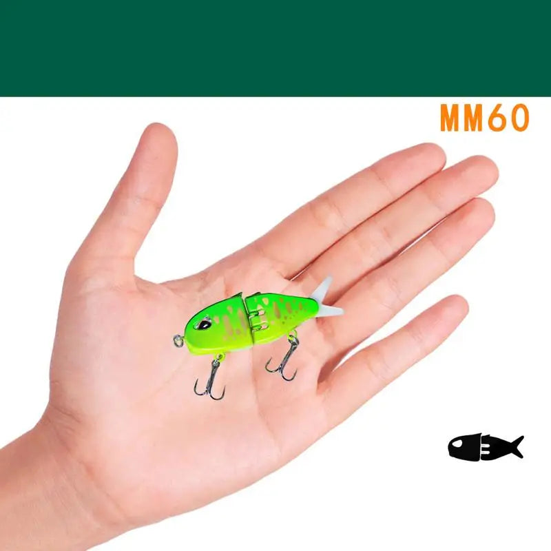 60mm Fishing Lures Freshwater Saltwater Realistic double hook small Swimbait