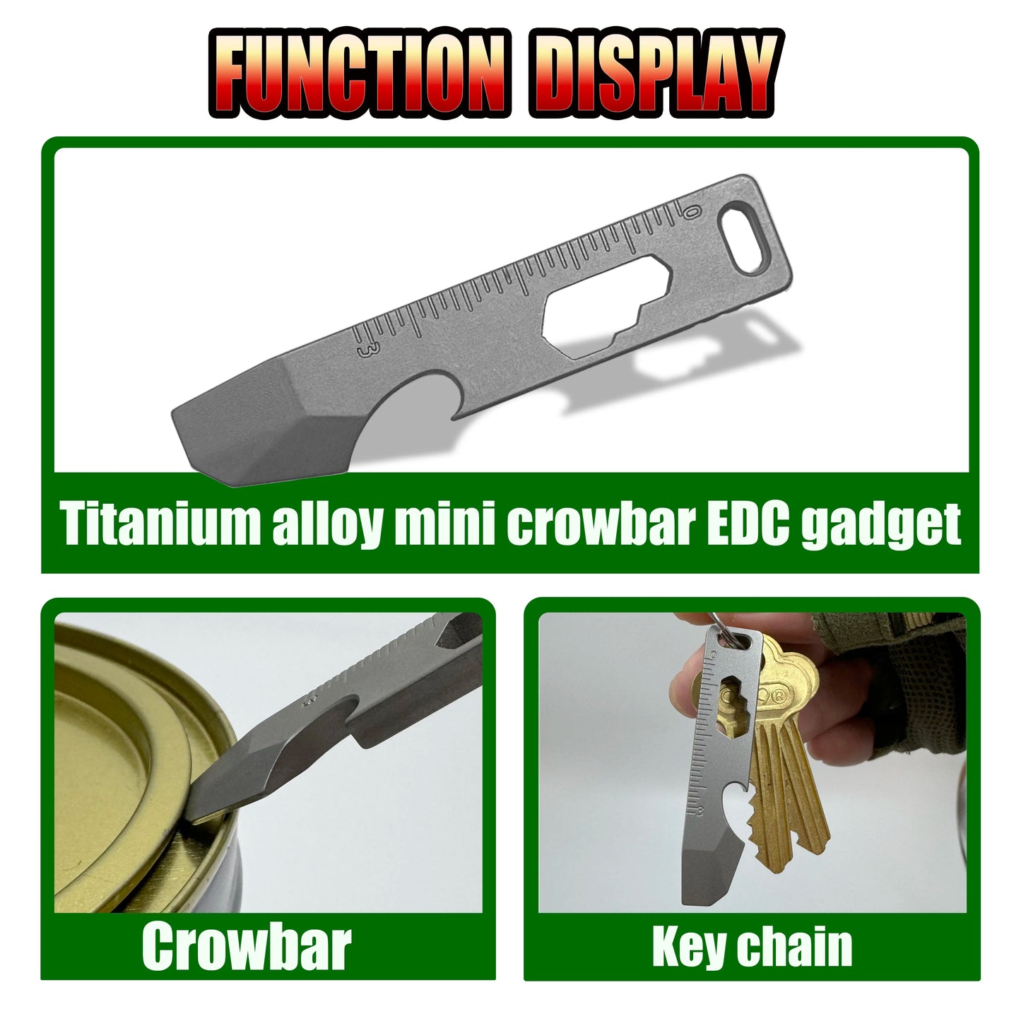 Mini TC4 Titanium alloy crowbar Opener