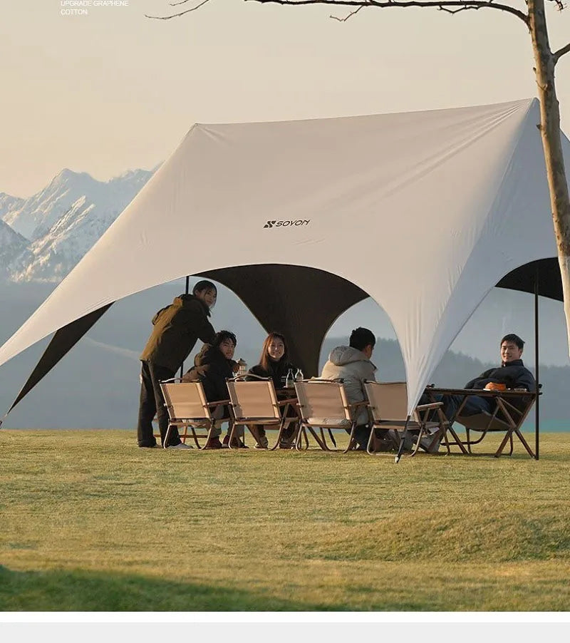 Outdoor Portable Hexagonal Sunshade Canopy