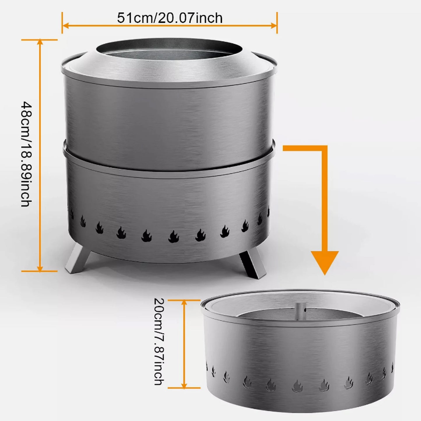 Portable   Folding   Camping Firepit Bonfire Stand