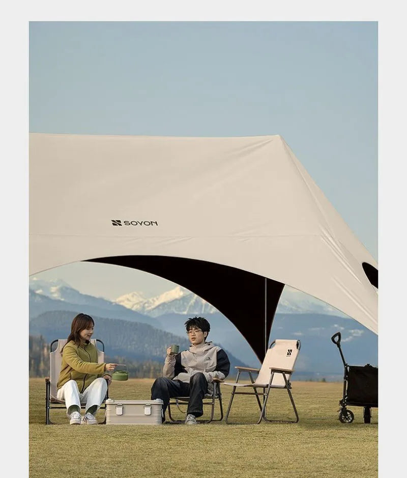 Outdoor Portable Hexagonal Sunshade Canopy