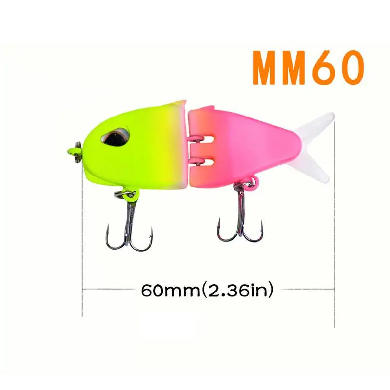 60mm Fishing Lures Freshwater Saltwater Realistic double hook small Swimbait