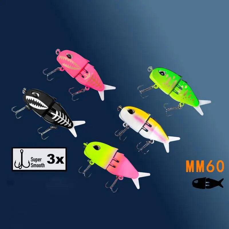 60mm Fishing Lures Freshwater Saltwater Realistic double hook small Swimbait