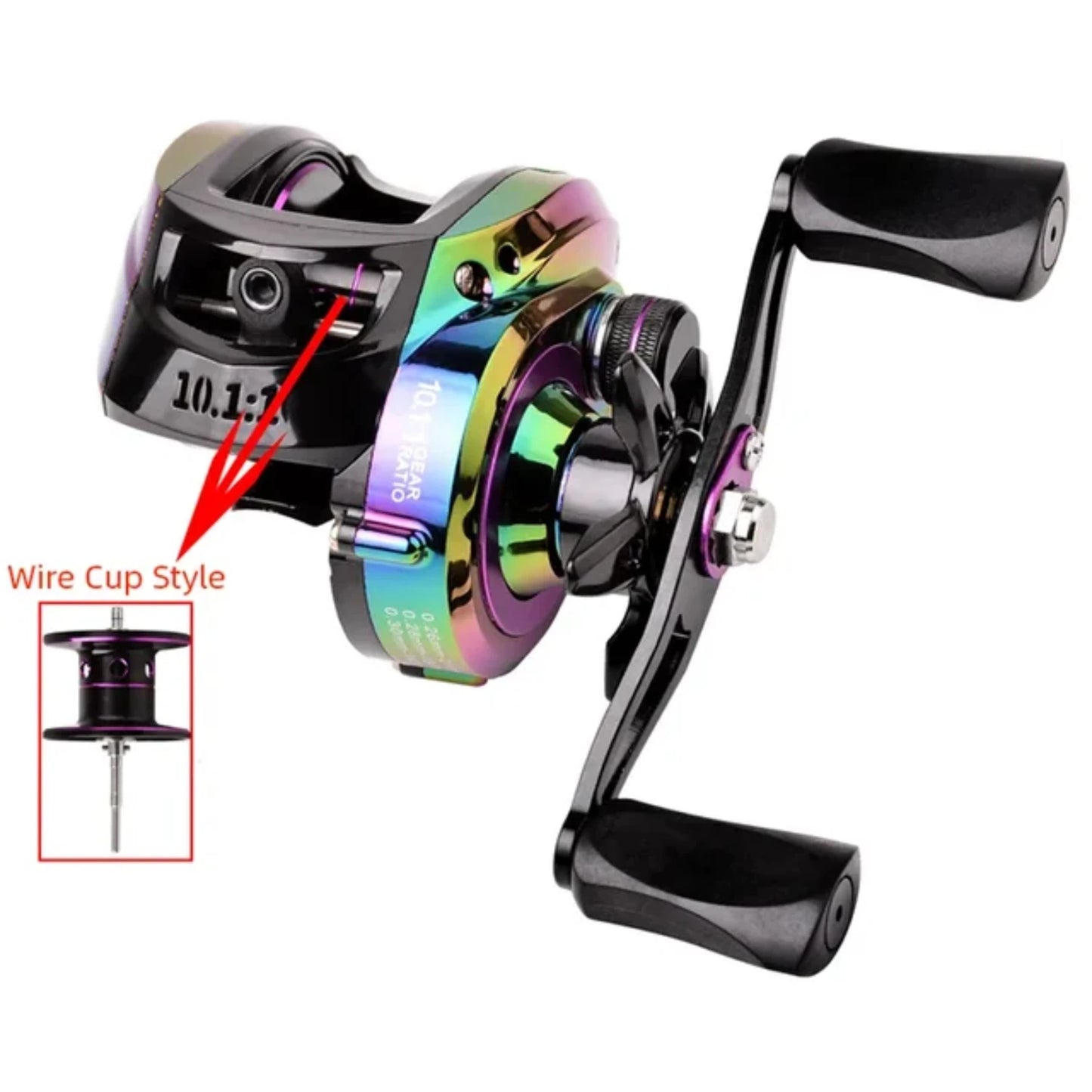 Metal Spool Baitcasting Reel 10kg Max Drag 10.1 1 High Speed Gear Ratio