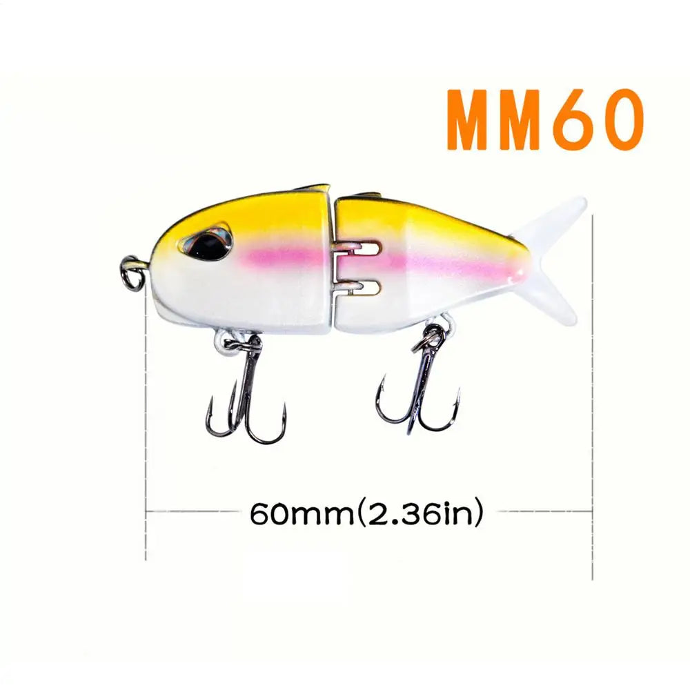 60mm Fishing Lures Freshwater Saltwater Realistic double hook small Swimbait