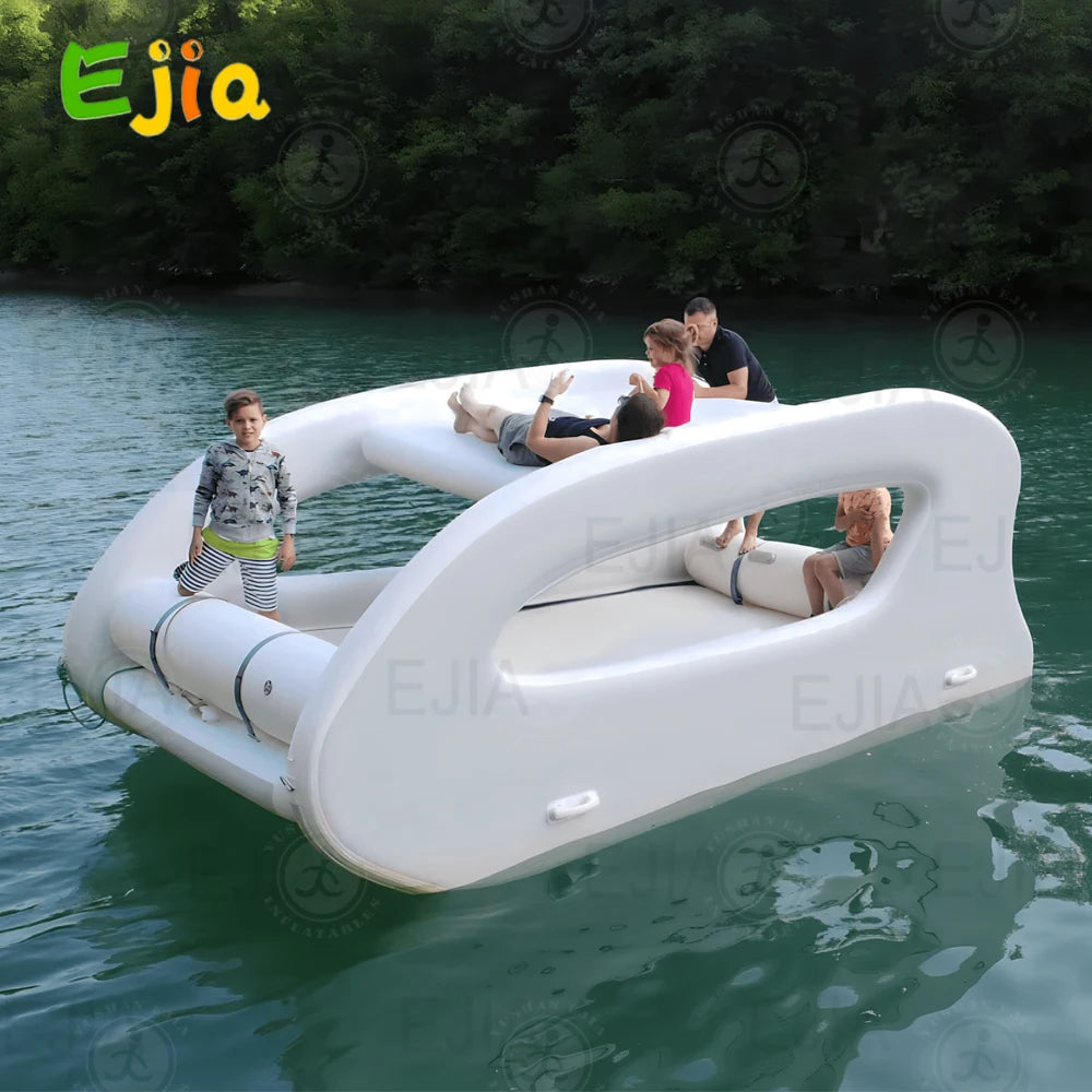 Portable Floating Water Platform Pontoon House Boat All-Electric Solar Powered
