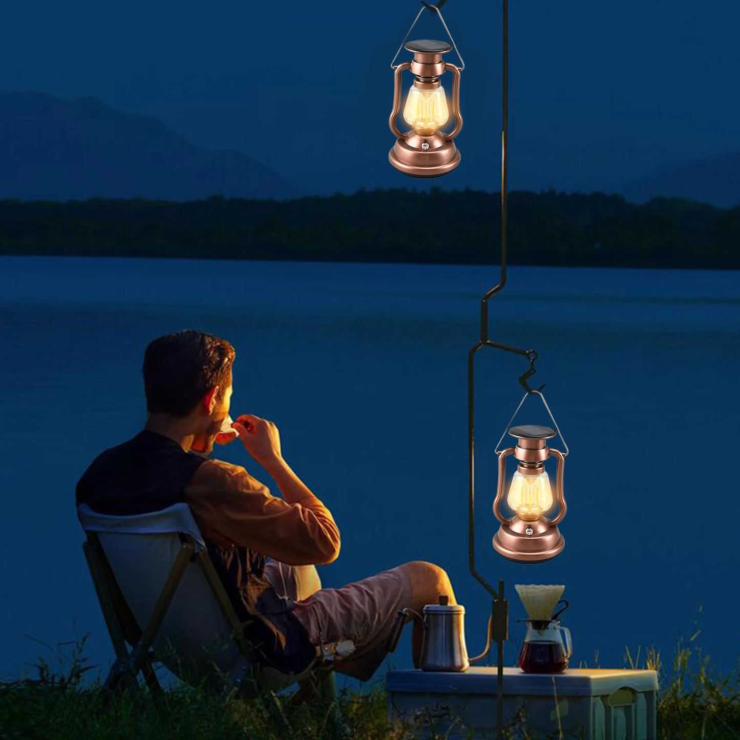 USB Rechargeable Camping Light Portable Hand Crank Generator