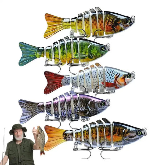 4PCS Robotic Swimming Lures Auto Electric Fishing Bait Kit