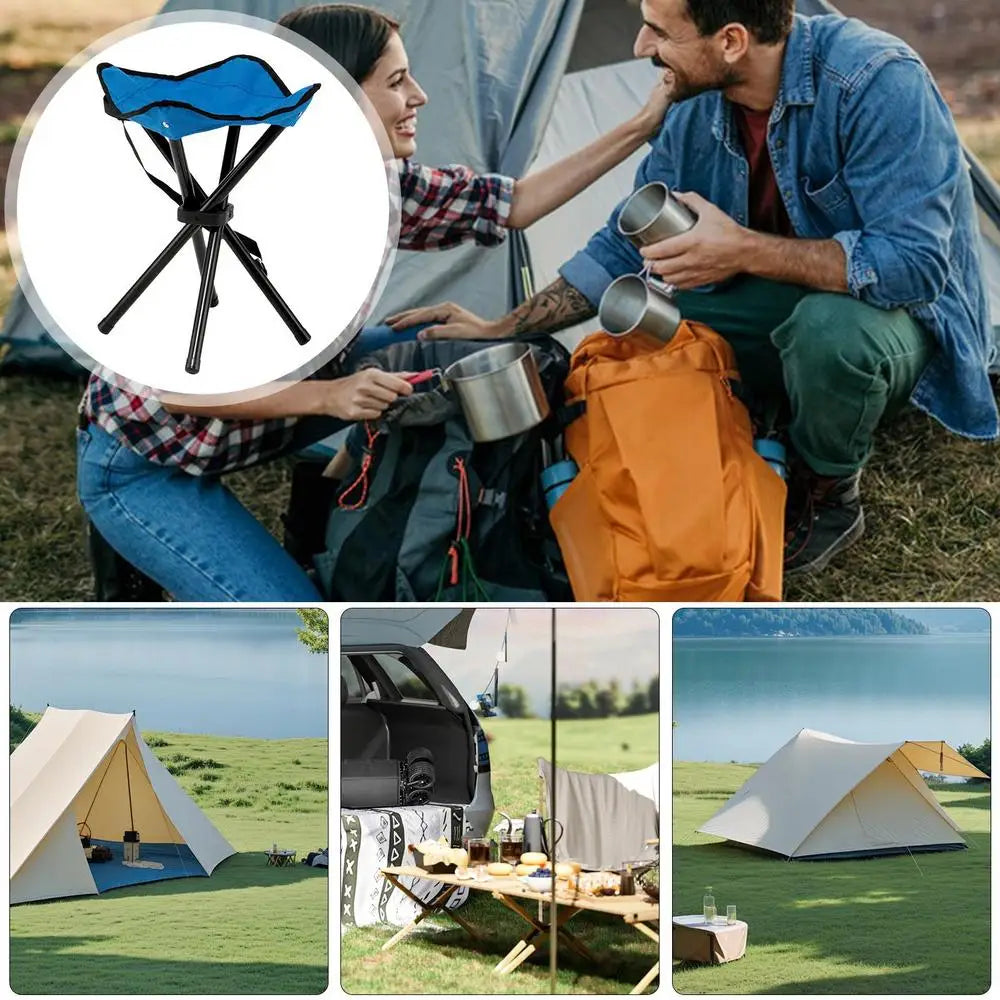 Outdoor Leisure Portable Folding Chair Three-Legged Stool