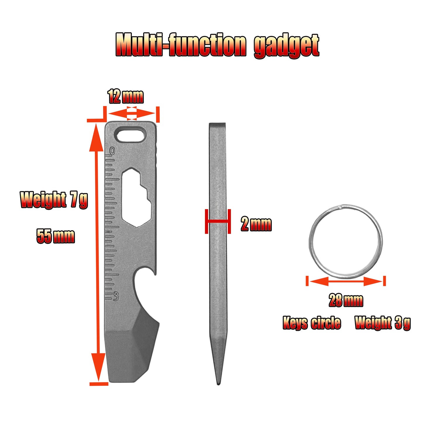 Mini TC4 Titanium alloy crowbar Opener