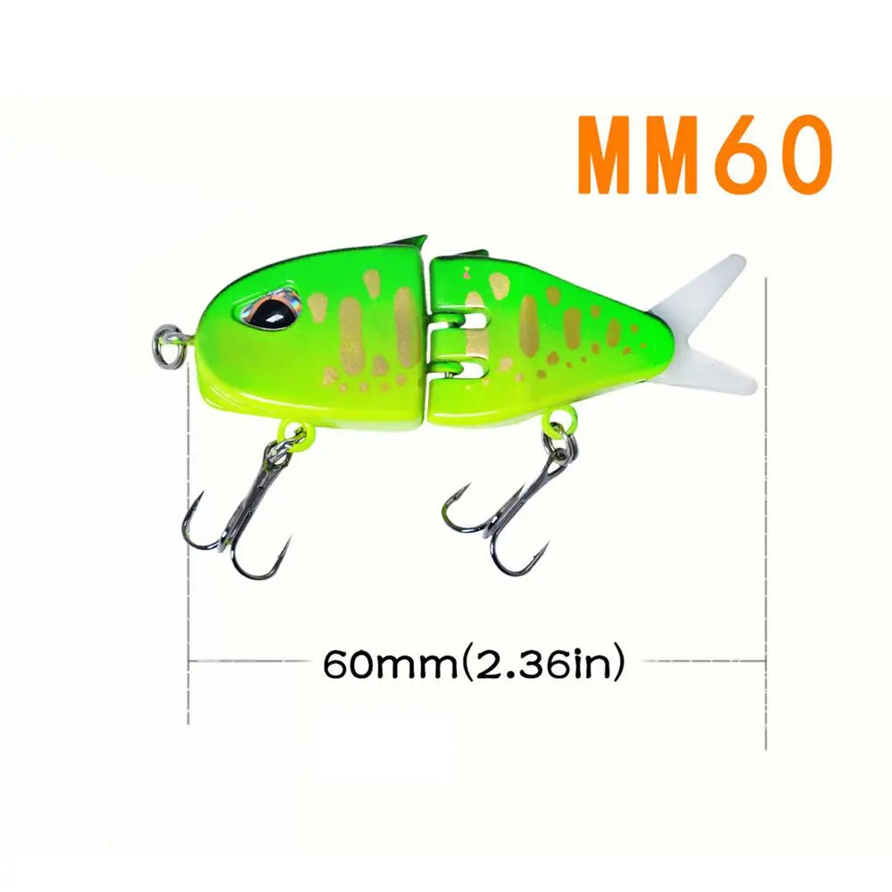 60mm Fishing Lures Freshwater Saltwater Realistic double hook small Swimbait