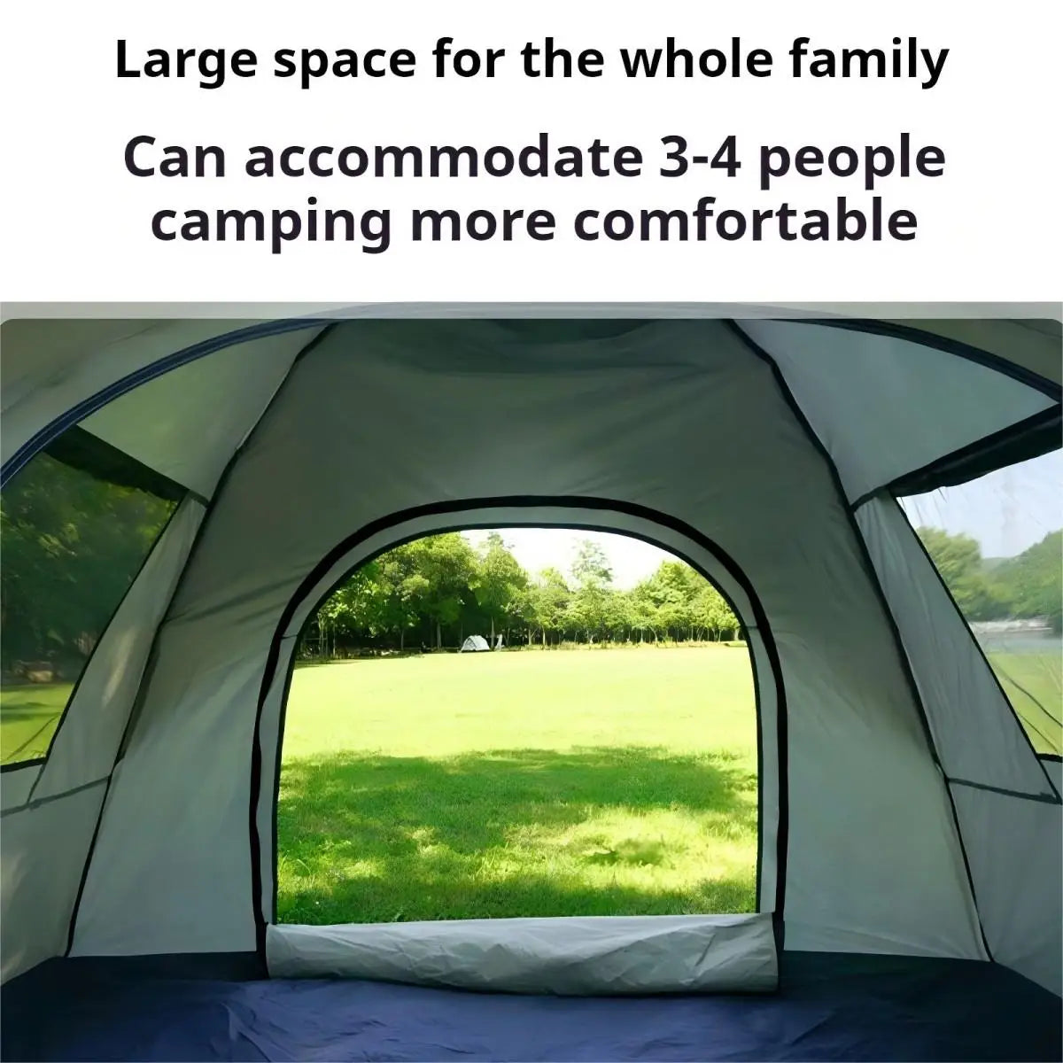 Outdoor shelter Sunshade Self-driving Trave Camping tent Two doors and two windows