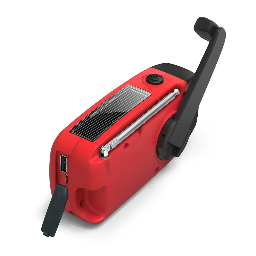 Emergency Radio Solar Hand Crank Dynamo Radio FM/AM/NOAA 2000Mah Phone Charger Power Bank Flashlight SOS
