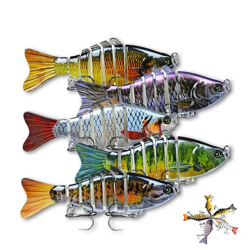 4PCS Robotic Swimming Lures Auto Electric Fishing Bait Kit