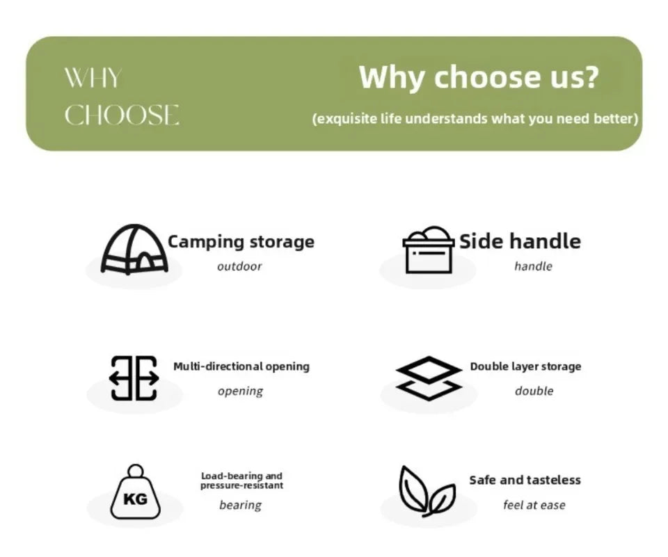 Folding   Multifunctional Camping Food Storage Box