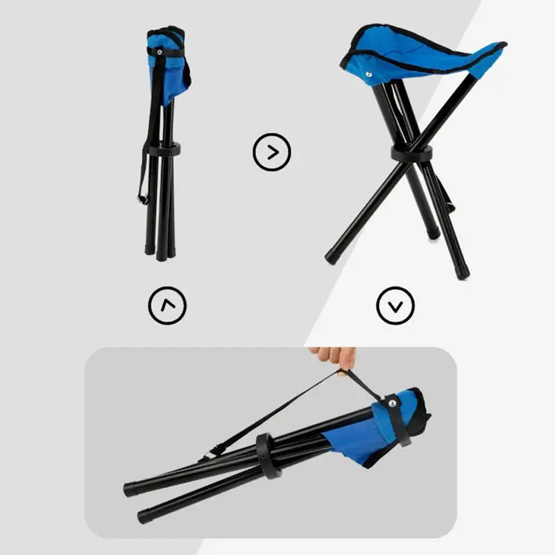 Outdoor Leisure Portable Folding Chair Three-Legged Stool