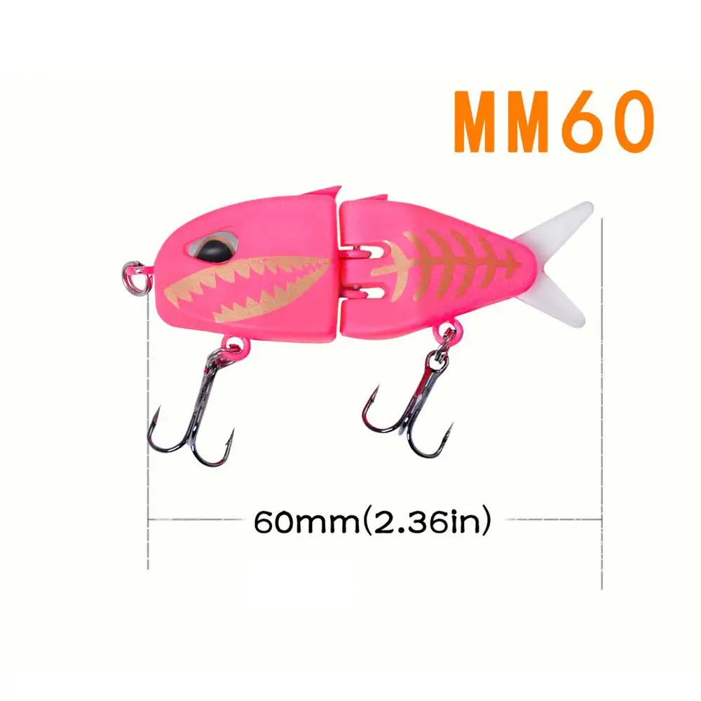 60mm Fishing Lures Freshwater Saltwater Realistic double hook small Swimbait