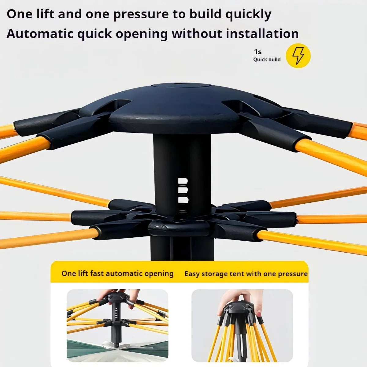 Outdoor shelter Sunshade Self-driving Trave Camping tent Two doors and two windows