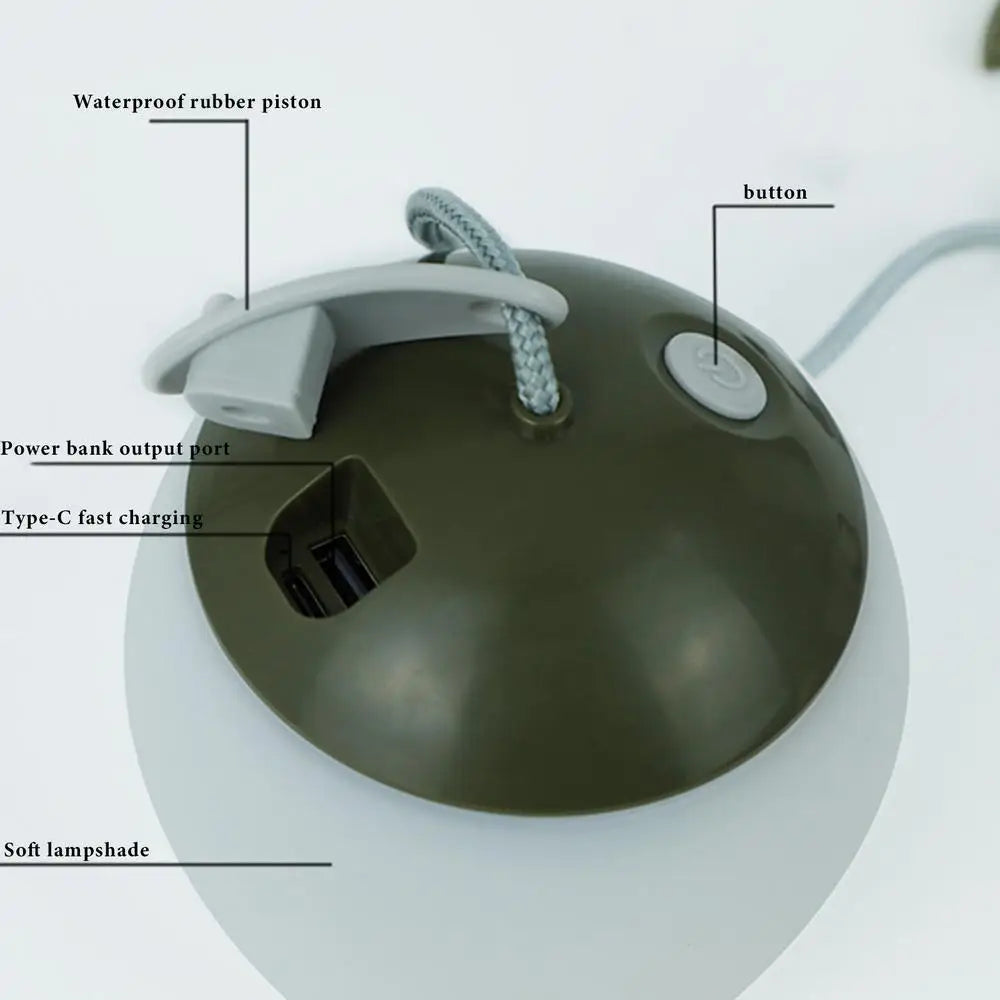 Camping Tent Light with Hook 4 Mode Adjustable LED Light