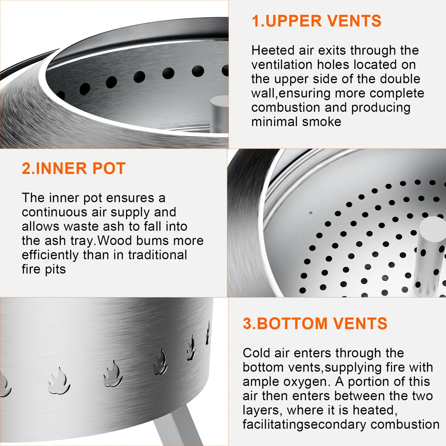 Portable   Folding   Camping Firepit Bonfire Stand