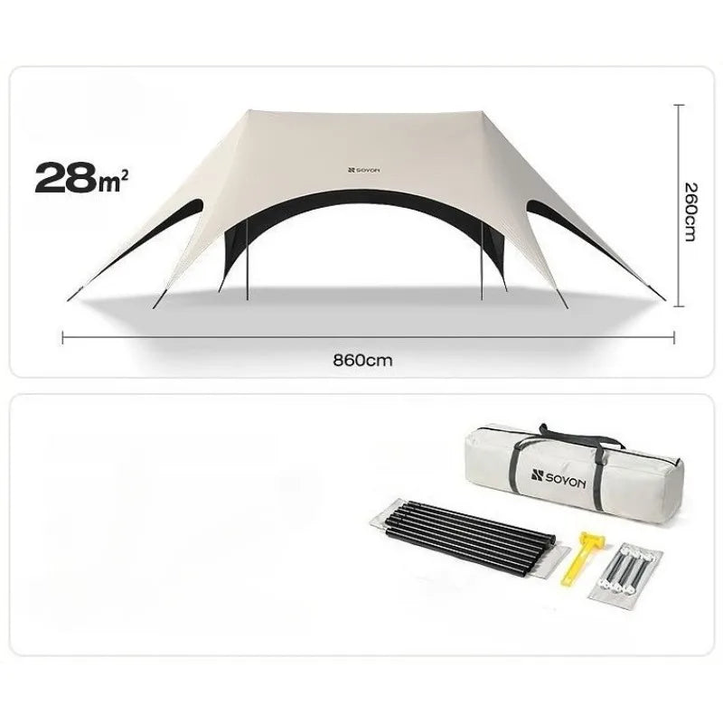 Outdoor Portable Hexagonal Sunshade Canopy