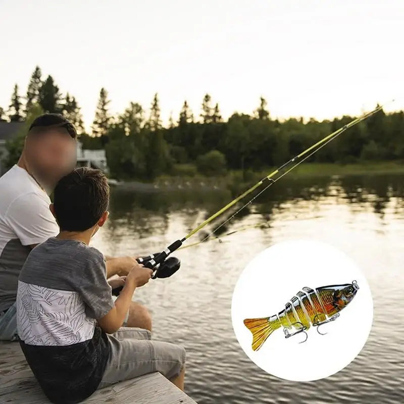 4PCS Robotic Swimming Lures Auto Electric Fishing Bait Kit