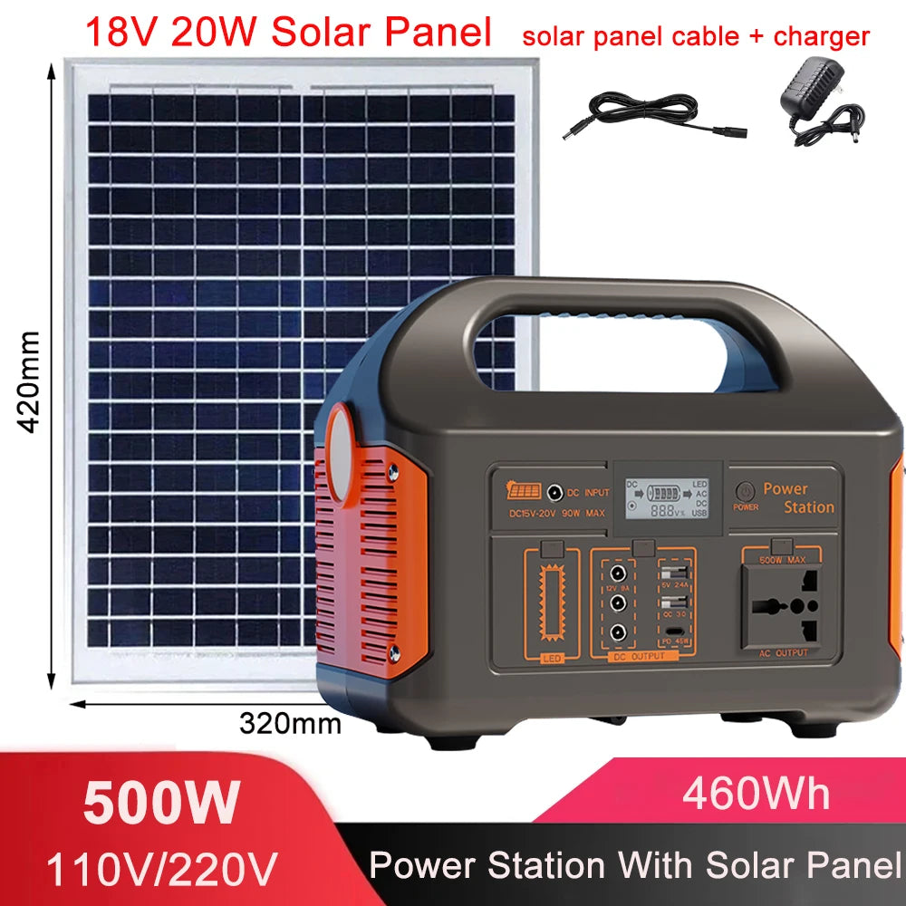 100W500W/300W 460Wh/230Wh/76Wh LiFePO4 Portable Power Station