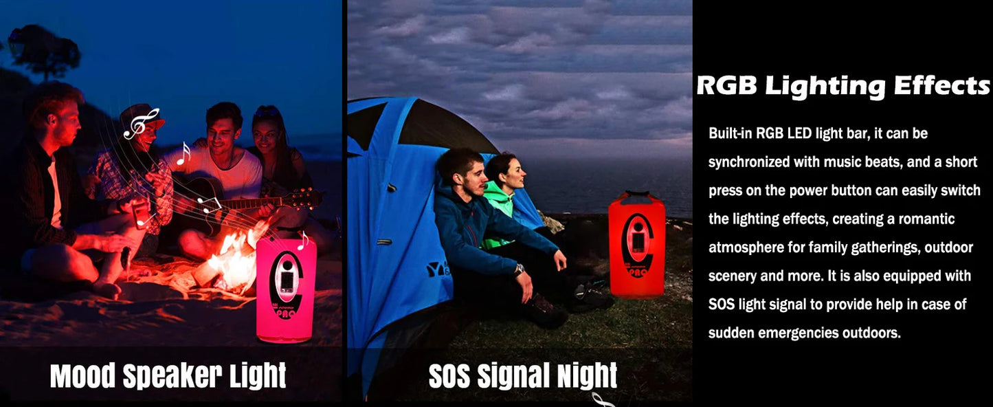 SELORSS Solar/Battery Powered Waterproof   Outdoor   Sport Bag with Bluetooth Speaker  ,Big Capacity