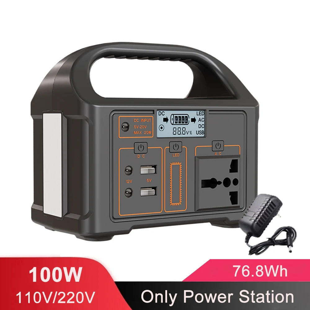 100W500W/300W 460Wh/230Wh/76Wh LiFePO4 Portable Power Station