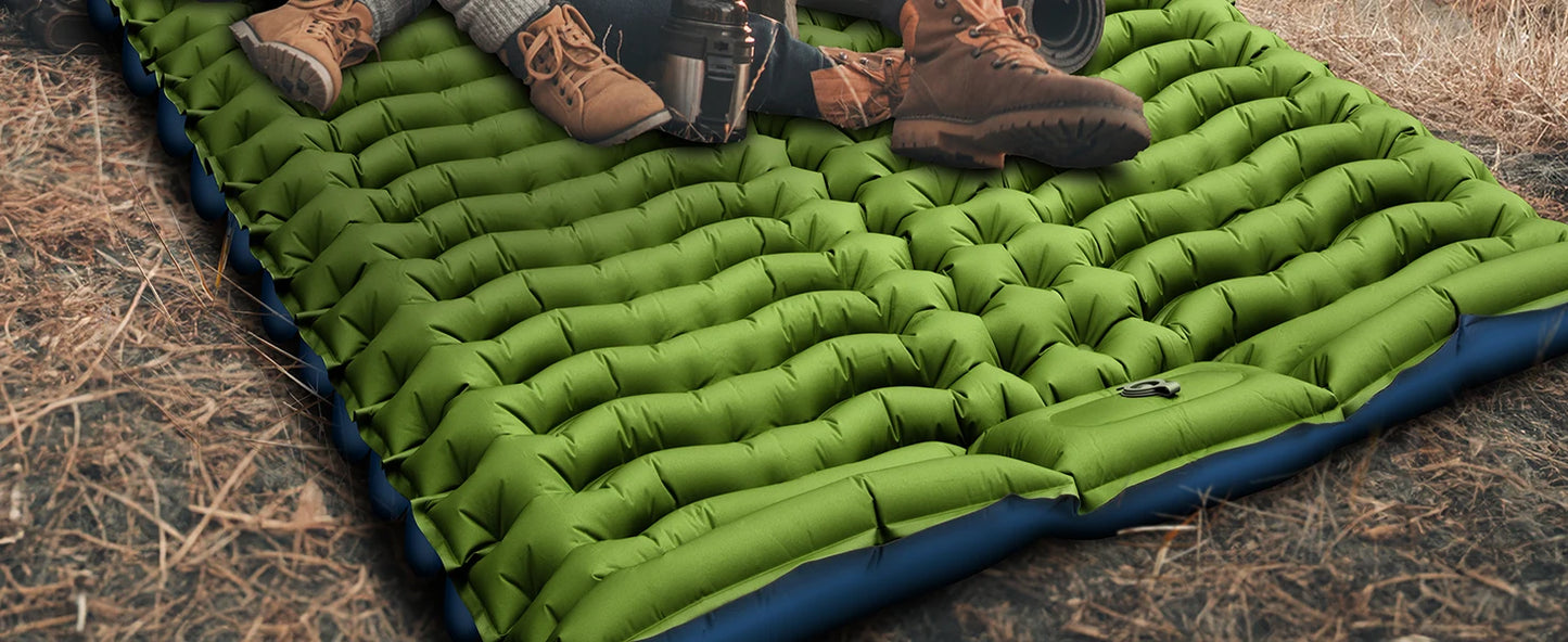 WESTTUNE 4" Thick for 2 Person with Pillow Built-in Foot Pump Mattress