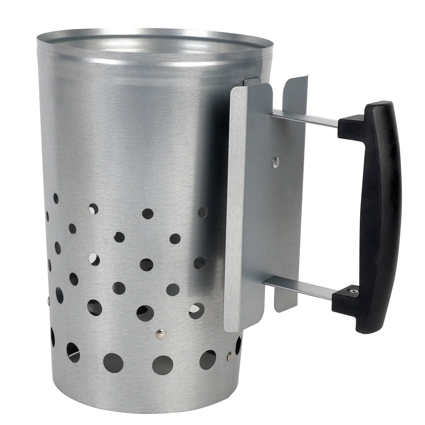 Grill charcoal outdoor chimney with safety handles,