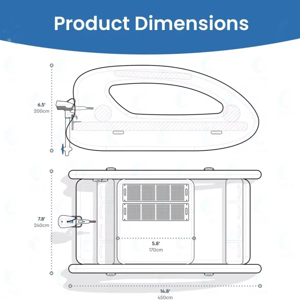 Portable Floating Water Platform Pontoon House Boat All-Electric Solar Powered