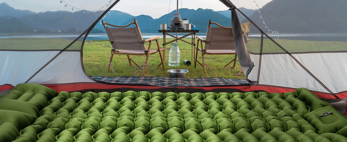 WESTTUNE 4" Thick for 2 Person with Pillow Built-in Foot Pump Mattress