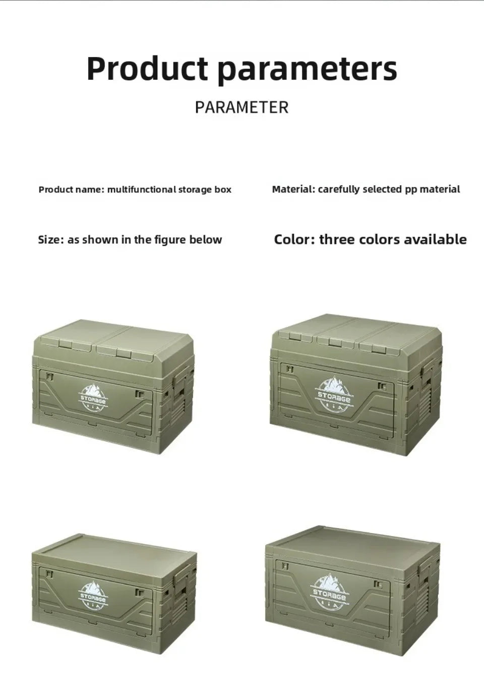 Folding   Multifunctional Camping Food Storage Box