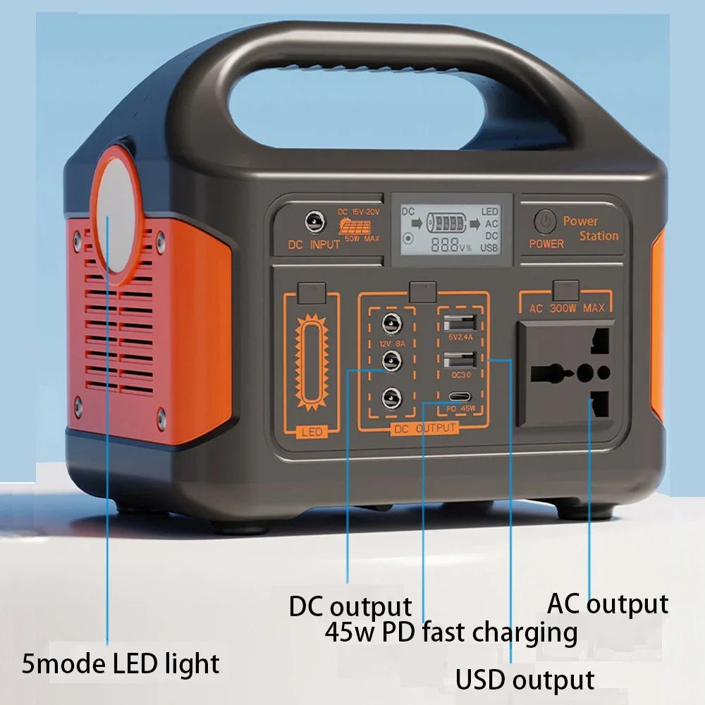 100W500W/300W 460Wh/230Wh/76Wh LiFePO4 Portable Power Station