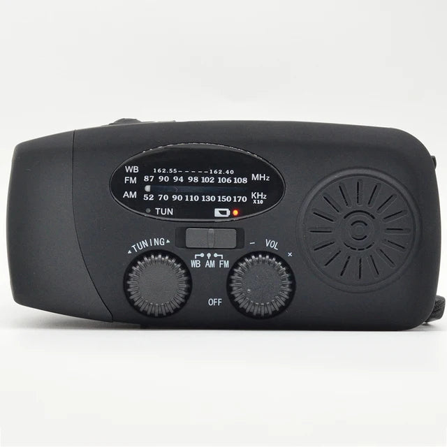 Emergency Radio Solar Hand Crank Dynamo Radio FM/AM/NOAA 2000Mah Phone Charger Power Bank Flashlight SOS